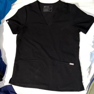 Figs Medium Women's Black Casma™ - Three-Pocket Scrub Top and Kade Cargo scrubs